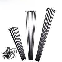 AliExpress NONE Sapim bicycle spokes Can choose any length below 310mm 2.0 round j-bend/straight pull Black bikes with copper cap spokes