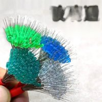 100pcs 5 Sizes Fishing Space Beans Anti-Strand Silicone Fishing Line Stopper Giant Object Transparent Fishing Bobber Float