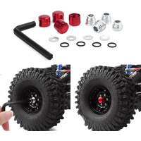 INJORA M4 Nut Wheel Rim Center Cap Upgrade for 1/10 RC Crawler Car TRX4 TRX6 Axial SCX10 90046 Redcat Gen8 Tamiya MST