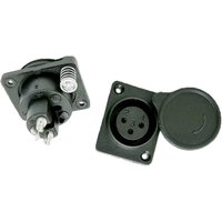 AliExpress HENG CHANG Fixed Flange 3 Pin XLR Socket With Dust Cover XLR Female Connector For Electric Bicycle Charging Port 10pcs