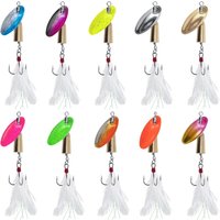 10pcs Spinner Fishing Lure Inline Spinner 3.5g 7.5g Spinnerbait Trout Spinner Crappie Salmon Bluegill Wobbler Lure Freshwater