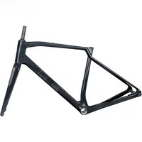 AliExpress carbomania gravel frameset carbon Flat Mount Disc Brake Threaded T47 Internal Cable Gravel Bicycle Frameset Road Bike