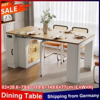 Anajqaqia Kücheninsel mit Rollen, ausziehbarer Esstisch mit abnehmbarer Tischplatte, Buffetschrank, mit Steckdosenleisten, Sideboard