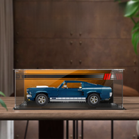 Acrylic display box for lego bricks 10265 display case for Mustang building block model car dustproof clear storage box