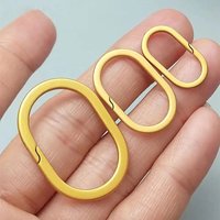 Real Titanium Alloy Oval Key Rings Super Lightweight KeyRings Keychains Buckle Pendant Man Car Keychain Male Creativity Gift
