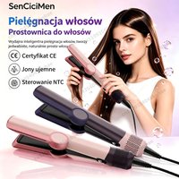 SenCiciMen – urządzenie 2 w 1: prostownica i suszarka do włosów z funkcją jonizacji, zapewniające efekty profesjonalne, utrwalające wilgoć i nadające włosom blask. Profesjonalne narzędzie do
