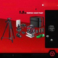 YEVOLT 12-line Laser Level YVGLL4XS12 3-Plane Self-Leveling IP54 Waterproof Outdoor Landscaping Eliminate Measurement Errors