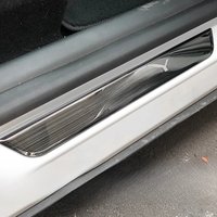 For Tesla 2025 Highland Model Y Car Threshold Protector Strips Stainless Steel Front Rear Door Welcome Pedal Anti Scratch Black