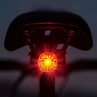 AliExpress Toptrek Bicycle Auto Brake Sensing Brake Tail Light Gift lP66Waterproof LED Bike Warning Light for MTB&Road Bike Night Safety Saddle/Bag