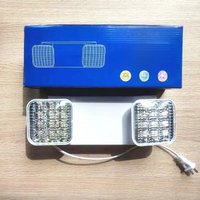 LED Dual Head Emergency Light Fire Certification Emergency Lighting Adjustable Light Angle Large Capacity Lithium Bat0. 85-265V