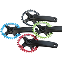 AliExpress GANOPPER 152 165 170 Bicycle Crank Arm MTB Bike Square Hole Crankset 30T 32T 34T 36T 38T Narrow Wide Single Speed Chainring Chainset