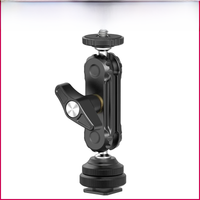 Ulanzi R098 360° Double Ball Heads with Cold Shoe Mount for DSLR Camera with 1/4'' Screw for Monitor Video Light Mic Mount