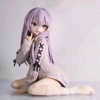 The Journey of Elaina Anime Figure Knit Dress Witch Elaina Action Figure PVC Collection Model Doll Toys for Christmas Gift