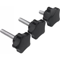 Carbon Steel Pentagonal Plum Handle Screw M6 M8 M10 Star Plum Bakelite Hand Tighten Thumb Bolt Adjustable Tightness Screw