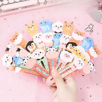 50pcs Cartoon cute animal paper bookmarks card suit mini ruler bookmarks markers clip student creative stationery gift awards