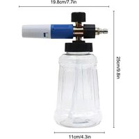 Quick Release 1/4" Snow Foam Lance Pressure Washer Gun Soap Cannon Bottle 1000ML
