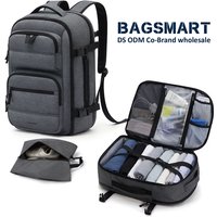 BAGSMART Men's Backpack 2PCS Flight Approved Carry on Backpack with Shoe Bag TSA 40L Large Suitcases Travel Backpack Airline