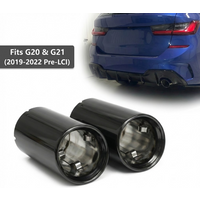2x Stainless Steel Exhaust For BMW G22 G26 420i 430i G20 G21 320i 330i 330e (2019-2022 Pre-LCI ONLY) Muffler Tailpipe Cover