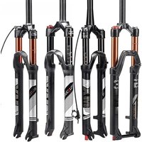 AliExpress BUCKLOS 26/27.5/29er MTB Fork 120mm 140mm Bicycle Air Suspension Fork Straight/Tapered Mountain Bike Fork Quick Release RL/LO