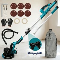 1250W Elektrischer Trockenbauschleifer mit LED-Beleuchtung, staubfreier Spachtel- und Poliermaschine mit Selbstabsaugung, tragbar, für automatische Staubentfernung