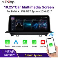 AUTOTOP 10,25 "Linux Auto Multimedia Youtube Radio Bildschirm Für BMW X1 F48 2016-2017 Android Auto NBT System drahtlose Carplay WiFi