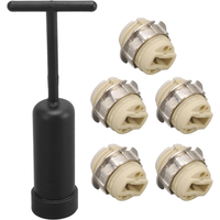 G9 Lamp Holder Temperature Resistance Zinc Alloy Ring Light Bulb Base Socket with Socket Ring Removal Tool For Holder Household