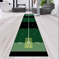 Golf Putting Training Mat Foldable Portable Training Aid Anti Slip Backing Golf Practice Carpet for Home Office Golfer Man Gift