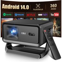 Xgody Auto Focus Android14 4K Projector 360Ansi 8K Native 720P Gimbal A1 with Wifi6 Bt5.4 Allwinner H726 Portable Outdoor