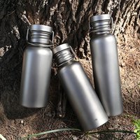 AliExpress LOERSTON Cycling Portable Sports Water Bottle Pure Titanium Water Bottle Reusable Drinking Bottle for Outdoor Camping Tourism Sports