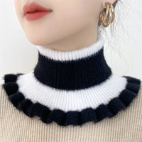 AliExpress NONE Women's Fake Collar Protects Cervical Spine Winter Warm Scarf Cycling Thick Elastic Neck Fur Velvet