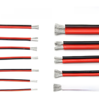1~50m Flexible Silicone Rubber Cable Copper Wire 2Pins Soft 30 28 26 24 22 20 18 16 14 12 10 8AWG For Car Battery Inverter Motor