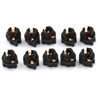 10Pcs T5 Socket Twist Lock PC74 73 Instrument Panel Cluster Plug Dash Light Bulb