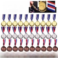 1-30pcs Winner Reward Gold Silver Bronze Award Medal with Neck Ribbon 1st 2nd 3rd Prize Medal Competition Prize Medal Souvenir