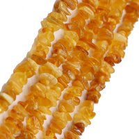 AliExpress NONE 38cm Natural Amber Stone Beads Irregular Freeform Chip Yellow Gravel Beads For Jewelry Making DIY Necklace Bracelet 10x6mm