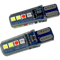 100pcs T10 W5W RGB led Strobe Flash light 194 168 LED blink Light Bulb Clearance Lights Car side wedge parking 12V Lights