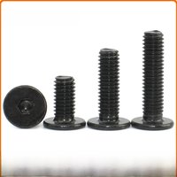 5-50pcs Black 304 Stainless Steel M1.4 M1.6 M2 M2.5 M3 M4 M5 M6 M8 Hex Socket Ultra Thin Super Low Flat Head CM Allen Cap Screw