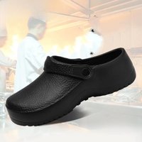 2025 Men's EVA Sandals Summer Large Black Kitchen Anti-Slip Work Shoes Waterproof Oil-Repellent Chef Shoes Kitchen Accessories