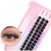 New Arrival YUANZHIJIE C D Curl Matte Dark Black Segmented Hybrid Eyelash Lightweight Handmade DIY Clusters Eyelashes Supplies