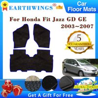 Car Floor Mats For Honda Fit Jazz GD 2 3 4 5 GE 1 2 3 2003~2007 2004 2005 Panel Footpads Carpet Cover Pad Foot Pads Accessories image 4