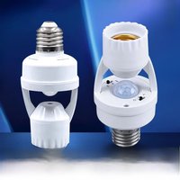 E27 LED Bulb Motion Sensor Switch Lamp Holder Switch Bulb Holder Socket Adapter Converter Induction Infrared Lamp Base AC85-265V