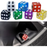 AliExpress NONE 4PCS Dice Tire Valve Plugs Car Wheel Caps Bicycle Motorcycle Car Valve Cap Nuts On The Valves For Tires