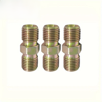 3 pcs 1/4" Male to 1/4" Male NPT Nipple Fitting, Pipe Fitting Adapter for Connection of Airless Paint Sprayer Hose and Others
