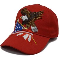 2020 Patriotic American Eagle and American Flag Baseball Cap USA Bald Eagle 3D Embroidery Snapback Hats Men Cap Fast Logistics