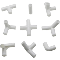 5 Pcs 12mm PVC Straight Elbow Cross Connector Joint 60 90 120 135 Degree Tee Connector PVC Pipe Fitting DIY Tent Fixed Fittings