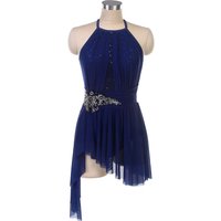 Dance Favourite Dance Costumes 25015 Navy Spandex Bodice Ballet dress Ballet costume Lyrical Dance Dress with Short skirt