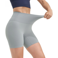 AliExpress SOISOU Nylon Women's Shorts Gym Yoga Shorts Leggings High Waist Elastic Tight Breathable No Awkward Lines Women's Cycling Shorts