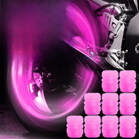 AliExpress Car Luminous Tire Valve Cap Motorcycle Bike Wheel Nozzle Night Glowing Fluorescent Decor Tyre Valve Stem Luminous Caps 4-20pcs
