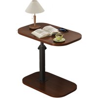 Regulowany po wysokości stolik pomocniczy 45×30 cm – wysokość od 45 do 80 cm, blat w odcieniu orzecha z czarną podstawą, przenośny stolik do laptopa i