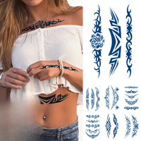 Juice Lasting Ink Tattoos Body Art Waterproof Temporary Tattoo Sticker Maori Mermaid Tatoo Arm Fake Dolphin tiger Tatto Women