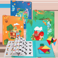 3D Wooden Magnetic Jigsaw Puzzle Games Geometric Shapes Tangram Toy Montessori Early Education Sorting For Toys Children Gifts